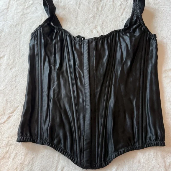 New! Victorias Secret Taylor swift black lace up corset top 45928